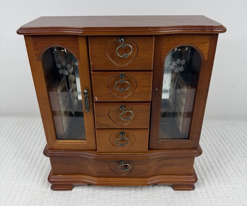 Wood jewelry armoire - wood,
