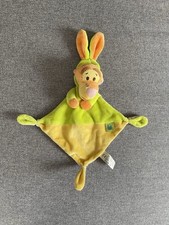 DOUDOU PLAT TIGROU DÉGUISÉ EN LAPIN VERT JAUNE DISNEY NICOTOY