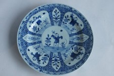 Assiette porcelaine bleu blanc