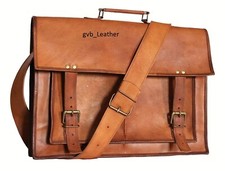 Expert Cuir Qualité Vintage Sacoche PC Portable Handmade Mallette Sacoche