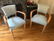 2 fauteuils Bridges entièrement restaurés par professionnel