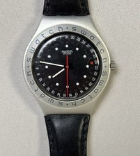Swatch Irony Aluminium, Bracelet Cuir Noir 1997