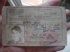 Brevet militaire pour la conduite des véhicules France après guerre