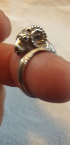 Bague belier argent - bague, massif