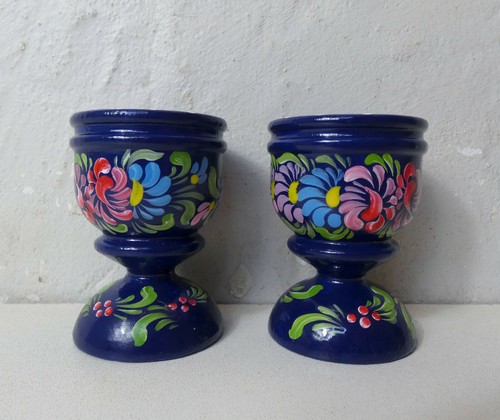 Paire coquetiers folk - coquetiers, art