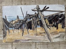 SUPERBE OEUVRE LOUIS PEYRE (1923-2012)- BORD DE MER