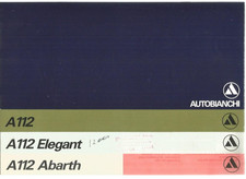 CATALOGUE AUTOBIANCHI - A 112 - A112 ELEGANT - A112 ABARTH