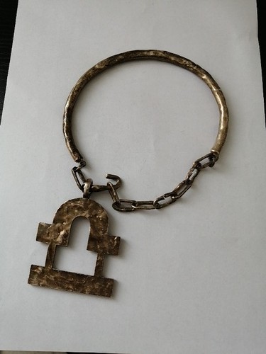 Collier antique laiton biche - collier,