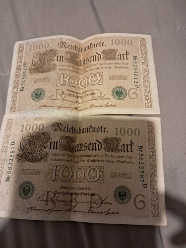Lot billet allemand - billet, de