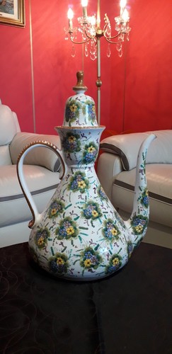 Ancien grand pichet peint - grand,