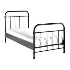 Lit Enfant Métal "New York" 120x200cm Noir