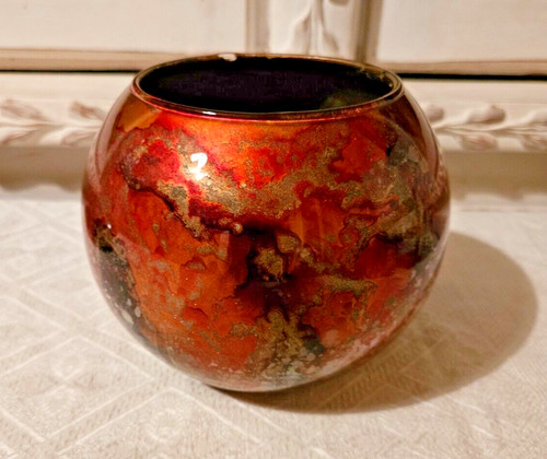 Vase boule verre - verre, eglomisÉ