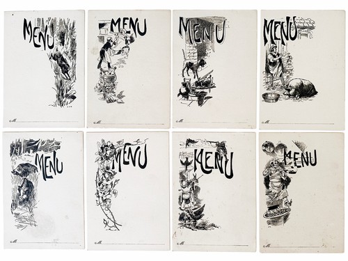 Menus anciens illustrés - , belle