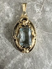 Pendentif  Ancien Art Deco 1930 Oresto Vintage Neuf Plaqué Or Collection