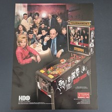 Flyer Affiche Publicitaire Flipper Stern The Sopranos Vintage Pinball