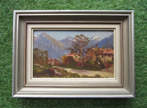 Ancien tableau montagne - de, fin