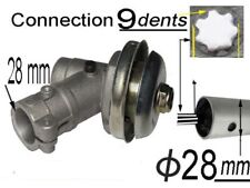  Renvoi d angle tete piece debroussailleuse diametre 28 emboitement 9 canelures