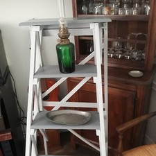 Escabelle 5 marches customisé deux couleurs 