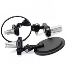 Rétroviseur rond  noir embout