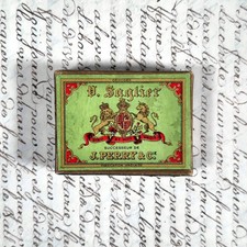 Boîte de plumes ancienne « V. Saglier – J. Perry and Cie »