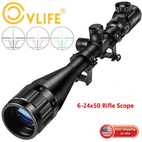 Cvlife 24x50 aoe rifle scope - cvlife, 6-24x50