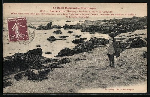 Cpa gouberville manche - gouberville, /manche