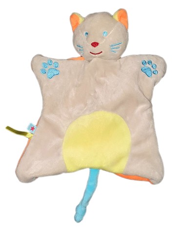 Doudou plat chat - plat, gris