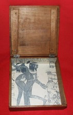 Grande boite artisanale en bois de récupération belle patine