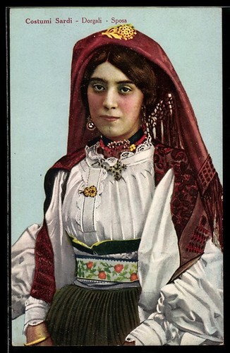 Dorgali costumi sardi sposa - dorgali,, sardi,