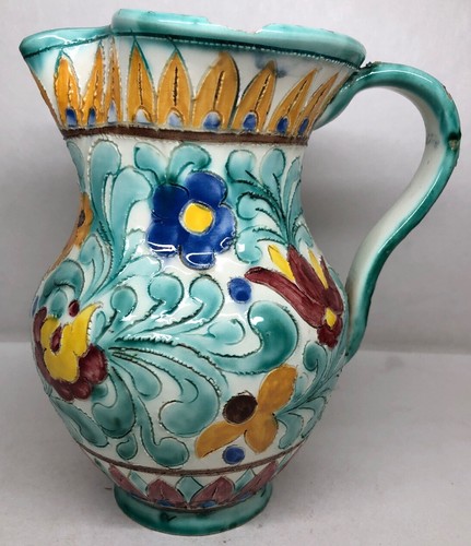 Pichet vase ansé décor - pichet,