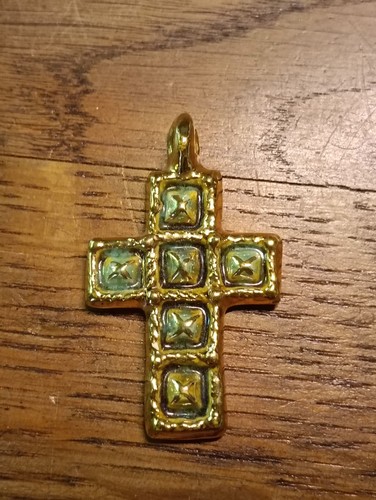 Croix pendentif céramique - pendentif, en