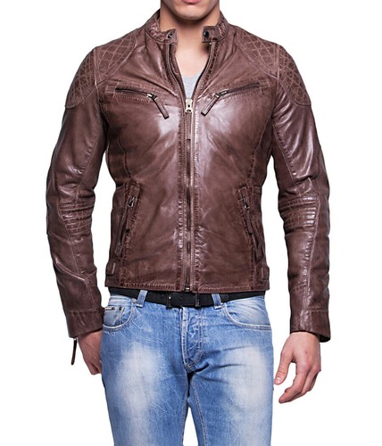 Manteau moto motard homme