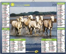 Almanach du Facteur 2011. Chevaux Camarguais et Poneys Haflinger.