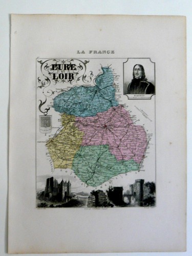 Eure loir carte - eure, et