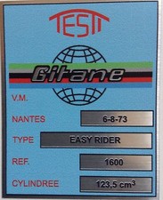 Autocollant Gitane Testi 125