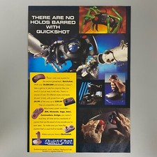 Quickshot Joystick Amiga Nintendo Sega Atari Commodore 1993 Rétro Annonce