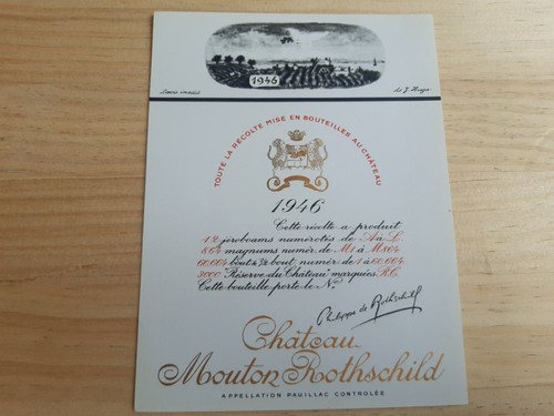 étiquette vin chateau mouton - étiquette,