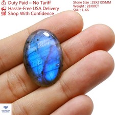 Cabochon ovale naturel 29 x 21 x 5 mm pour fabrication de bijoux en labradori...