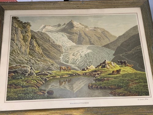 Gravure encadrée glacier - glacier, du