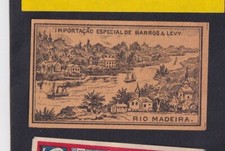 Ancienne étiquette   allumettes  Suède BN146331 Brésil Rio Madeira Bâteau