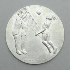 French, Vintage Medal. Man, Sport, Volleyball, Volley Ball. Contest. By Fraisse.
