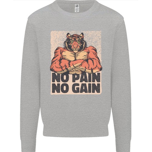 Sweat capuche gym tiger no - À,