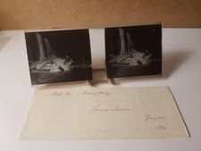 PLAQUE VERRE STEREO PHOTOGRAPHIE ORIGINALE 1904 JONQUES CHINOISES ILONANG