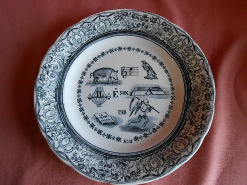 Assiette rebus 11 - assiette, "rebus"