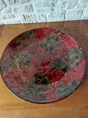 Tres grand plat laque - laque, line