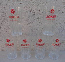 6 verres JOKER jus de fruits année 70 vintage