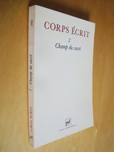 Corps écrit champ - du, sacré