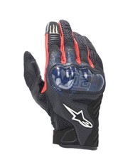 Fq20 Gants Moto Alpinestars Monster SMX-1 Air V2 - Noir/Bleu/Rouge Brillant/Ver