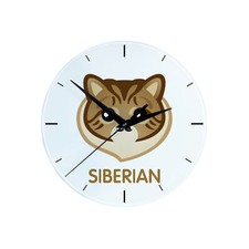 Sibérien horloge avec un chat Art-Dog