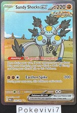 Carte Pokemon SANDY SHOCKS / PELAGE SABLE 250/182 EX FA SV4 PAR ENGLISH NEUF
